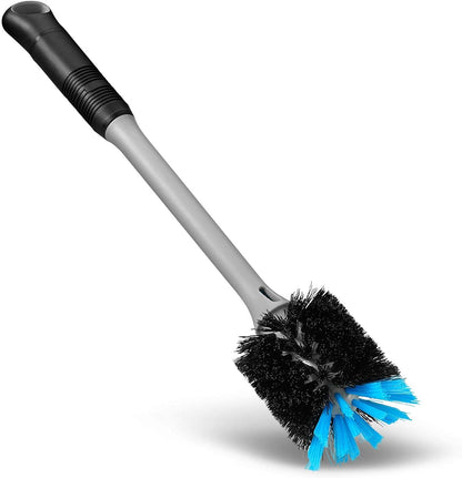 MOSOLAN 2-in-1 Bottle Brush with Straw Brush, Long Handle Water Bottle Scrubbing Brush, Built for Cleaning Sport Bottles, Baby Bottles, Water Bottles, Coffee Mugs, Wine Decanters, Flask, 1 Pack