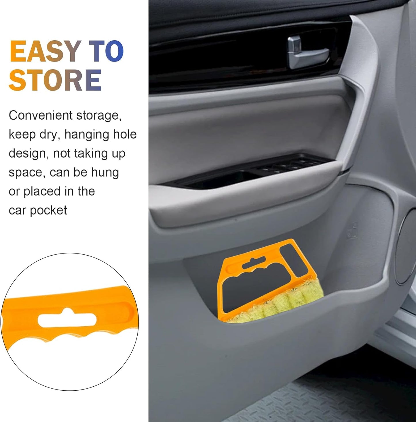 WZP 2PCS Blind Cleaner Duster Tool, Mini 7 Fingers Air Vent Cleaners, Handheld Washable Blind Cleaner for Blinds, Air Conditioner Vents, Fans Vents (Orange & Blue)