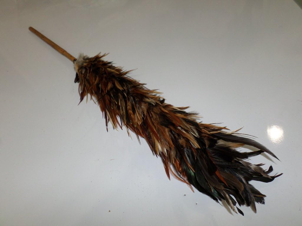 Real chicken rooster feather duster 30 inch