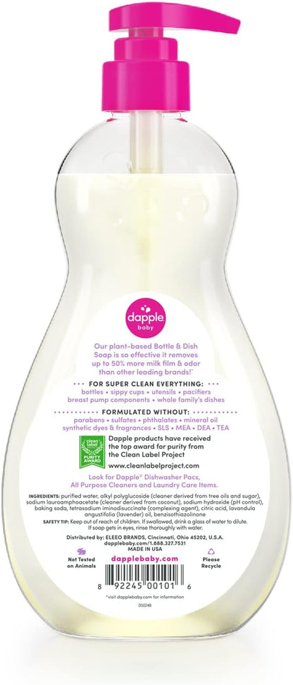 Dapple Baby Bottle & Dish Soap, Fresh Citrus, Plant Powered, Hypoallergenic, Baby Bottle and Dish Liquid, 16.9 fl oz, 1 Count