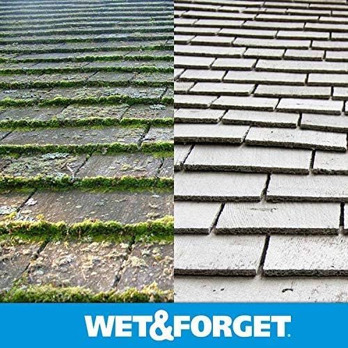 Wet & Forget Moss, Mold, Mildew, & Algae Stain Remover Multi-Surface Outdoor Cleaner Concentrate, Original, 128 Fluid Ounces