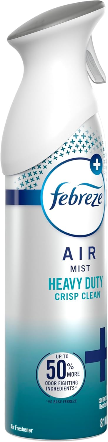 Febreze Air Mist, Air Freshener Spray, Odor Fighting Room Spray, Deodorizer for Home Bathroom Kitchen Office Apartment Dorm Room Classroom, Linen & Sky Scent, 8.1oz (Pack of 6)