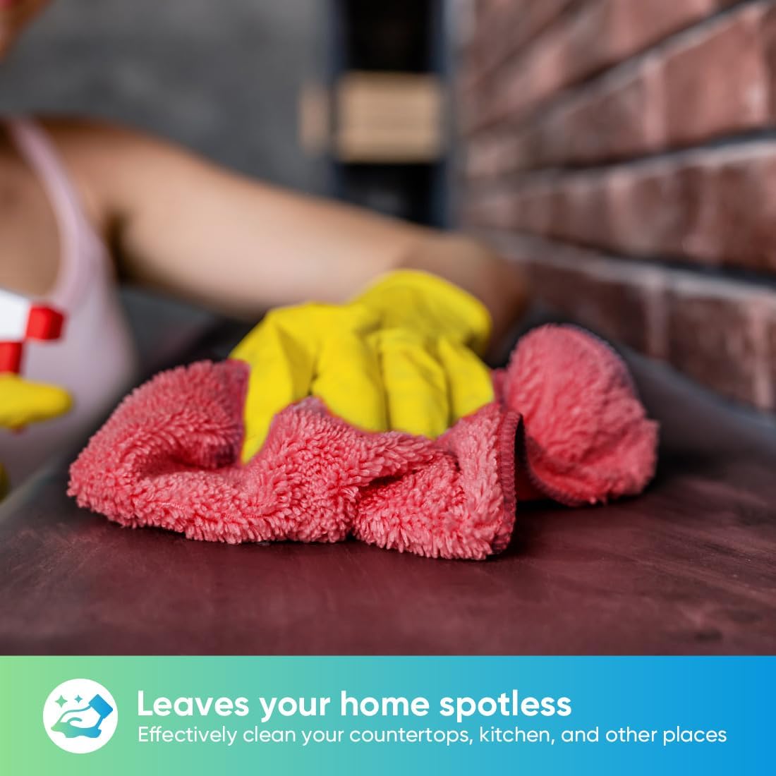 HOMEXCEL Microfiber Cleaning Cloth 210GSM, Pack of 12, Size:11.5" x 11.5", Ultra-Soft, High-Density Non-Abrasive Cleaning Towels for Cars, Glass, Kitchen, Reusable Rags, Blue/Green/Yellow/Pink