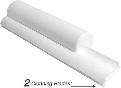 Cleret Dual Bladed Classic Bath Squeegee - All White