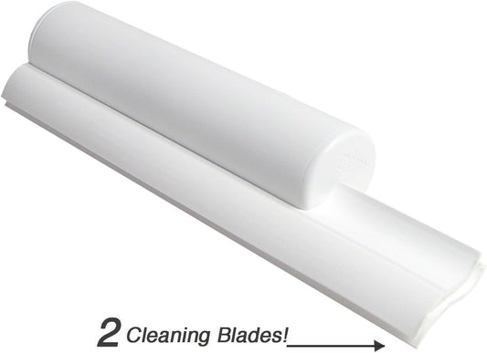 Cleret Dual Bladed Classic Bath Squeegee - All White