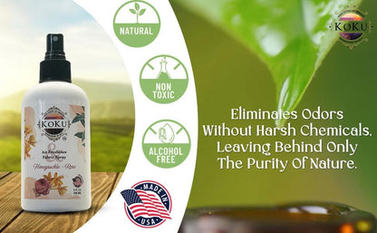 Honeysuckle Rose Air Freshener - Room Spray - Odor Eliminator - Deodorizer - Car Air Freshener - Home Spray - Linen Spray - Fabric Refresher - Non-Toxic - Alcohol Free - Made in USA (4 Oz)