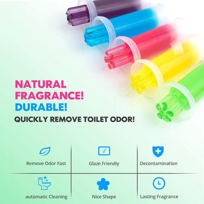 KILOSTEP Toilet Gel, 60 Count 5 Kinds Of Scent Toilet Cleaner Bowl Gel Stamp Kit Air Freshener
