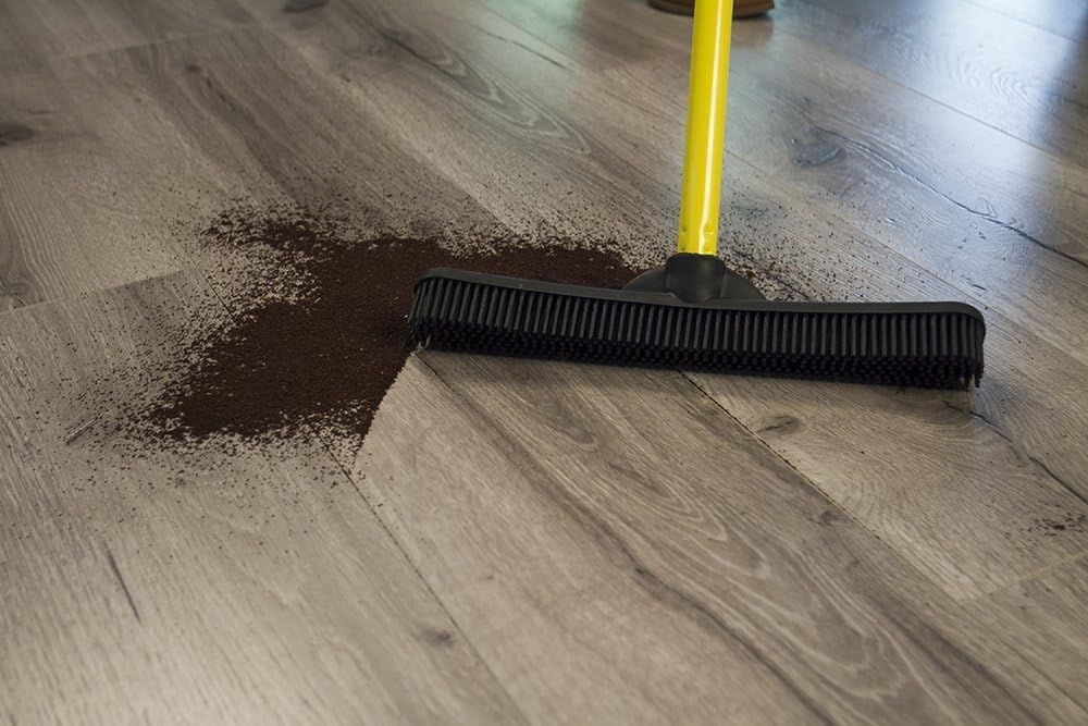 FURemover Pet Hair Removal Rubber Broom, 61" Telescopic Handle