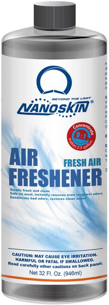 Nanoskin Concentrated Air Freshener – BABY POWDER - Emits Fragrant Scent with Odor Eliminator into The Air to Freshen Interior | Adjustable Dilution up to 9:1 | For Automotive, Home, Office & More