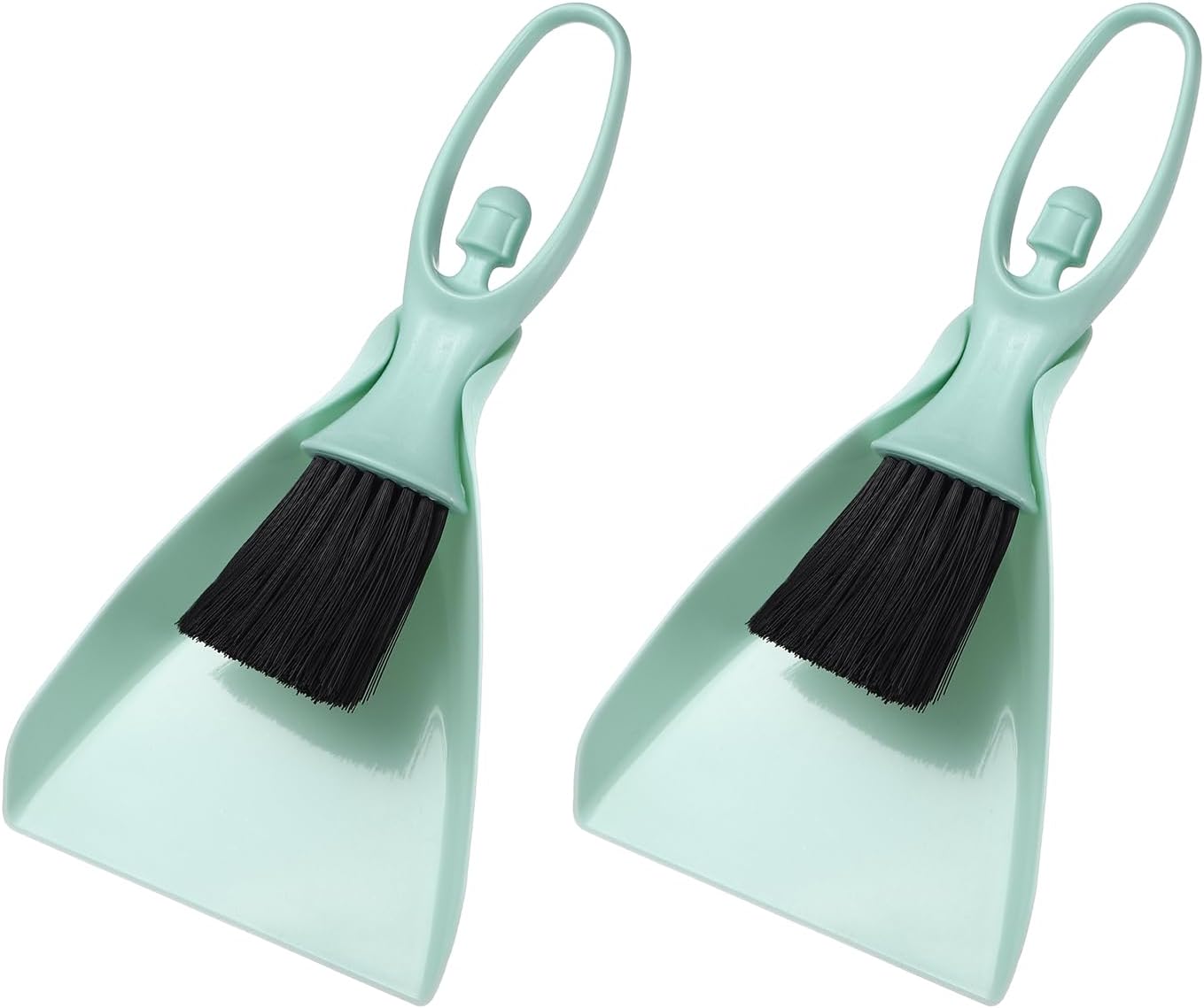 uxcell 2 Pcs Mini Dustpan and Brush Set, Small Broom and Dustpan Set for Office Tabletops Sofas Keyboards Home Cleaning Tool, Orange Pink
