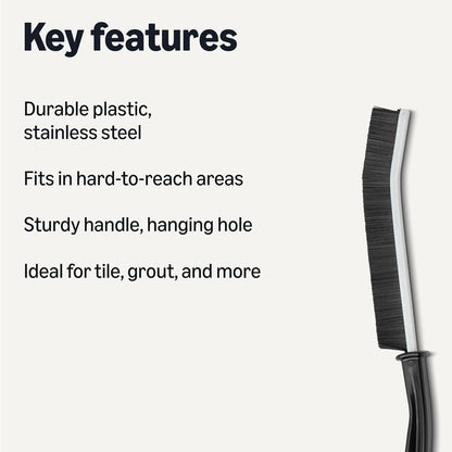 Amazon Basics Hard Bristle Grout and Tile Cleaning Brush, 12-Pack