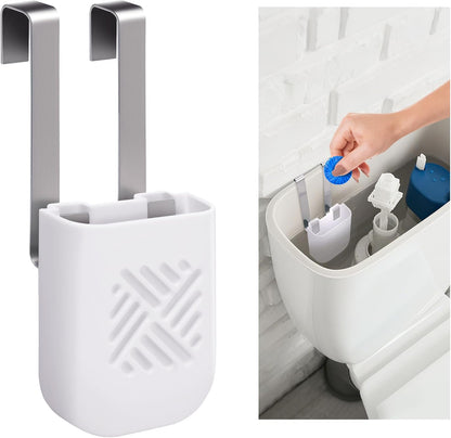 moonoom 2Pcs Toilet Tank Cleaning Tablet Holder,3.7'' x 2.9'' x 0.7'' Toilet Tank Bleach Tablet Bracket, Hanging Toilets Bowl Cleaner Carrier for Preventing Dissolved Residue From Polluting Water Tank