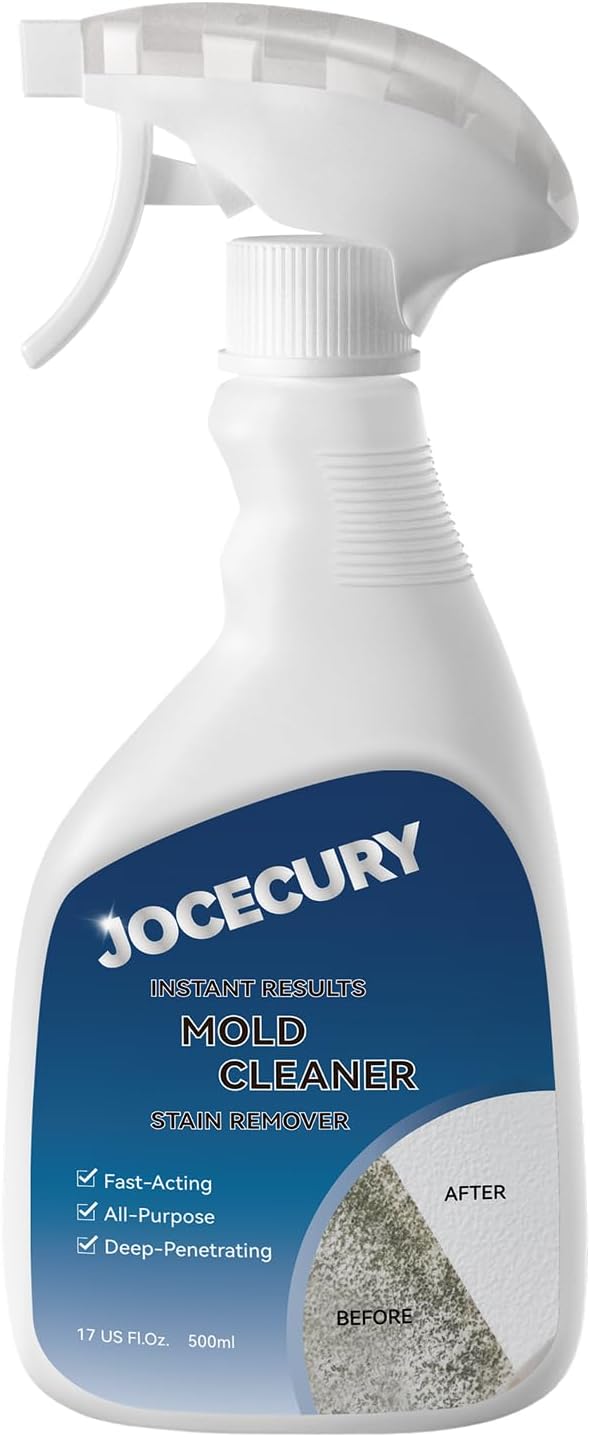 Jocecury 500ml Powerful Kitchen Degreaser Foam Spray – Multipurpose Grease Remover for Pots, Pans, Countertops & Appliances with 2-in-1 No-Rinse Dual Spray Nozzle (Lemon)