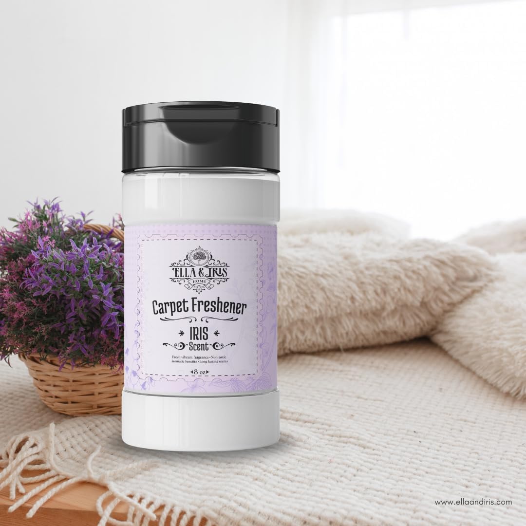 Ella & Iris Home Jamaican Hibiscus Carpet Freshener – Tropical Scent Natural Odor Eliminator & Deodorizer | Safe for Carpets, Rugs, Upholstery & Car Interiors | Made with Baking Soda