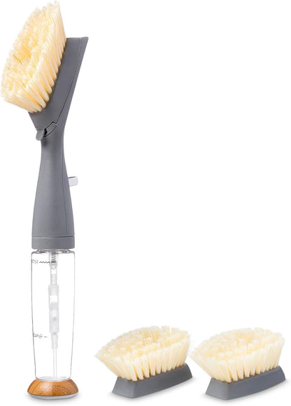 Full Circle FOMO Foam Soap Dispensing Dish Brush, 1 EA, Grey