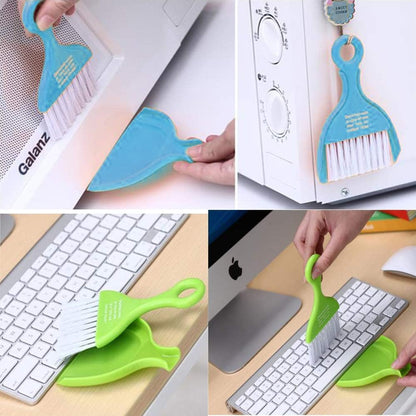 2 Pcs Mini Dustpan Set Brush for Table Whisk Brooms Small Dustpan Broom Set Mini Dust Pans with Brush Tiny Cleaning Table Sweep