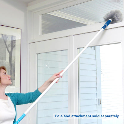 Unger Cobweb & Corner Duster – Dusters for Cleaning, Compatible with Telescopic Poles, Dusting Tools, Great for Ceilings, Moldings, HVAC & Floor Vents, and Corners, White/Black