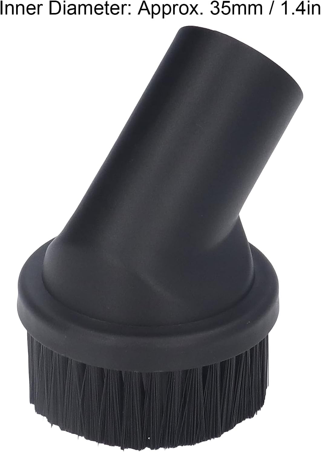 TOPINCN Vacuum Cleaner Round Brush, 3PCS 35mm / 1.38IN Inner Diameter Round Dust Brush, ABS Vacuum Cleaner Accepting Attachment