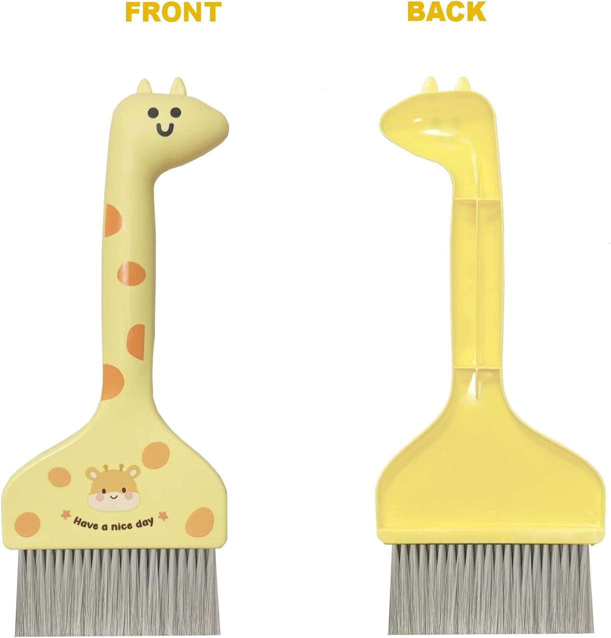 Mini Broom and Dustpan Set Cartoon Small Broom with Dustpan Combo Set Cute Cleaning Kit for Home Office Floor (Orange)