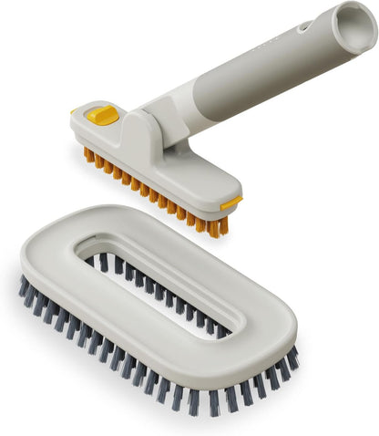 Joseph Joseph CleanTech 2-in-1 Glass Cleaner Shower Squeegee with Washable Microfiber Pad and Space-Saving Foldable Handle