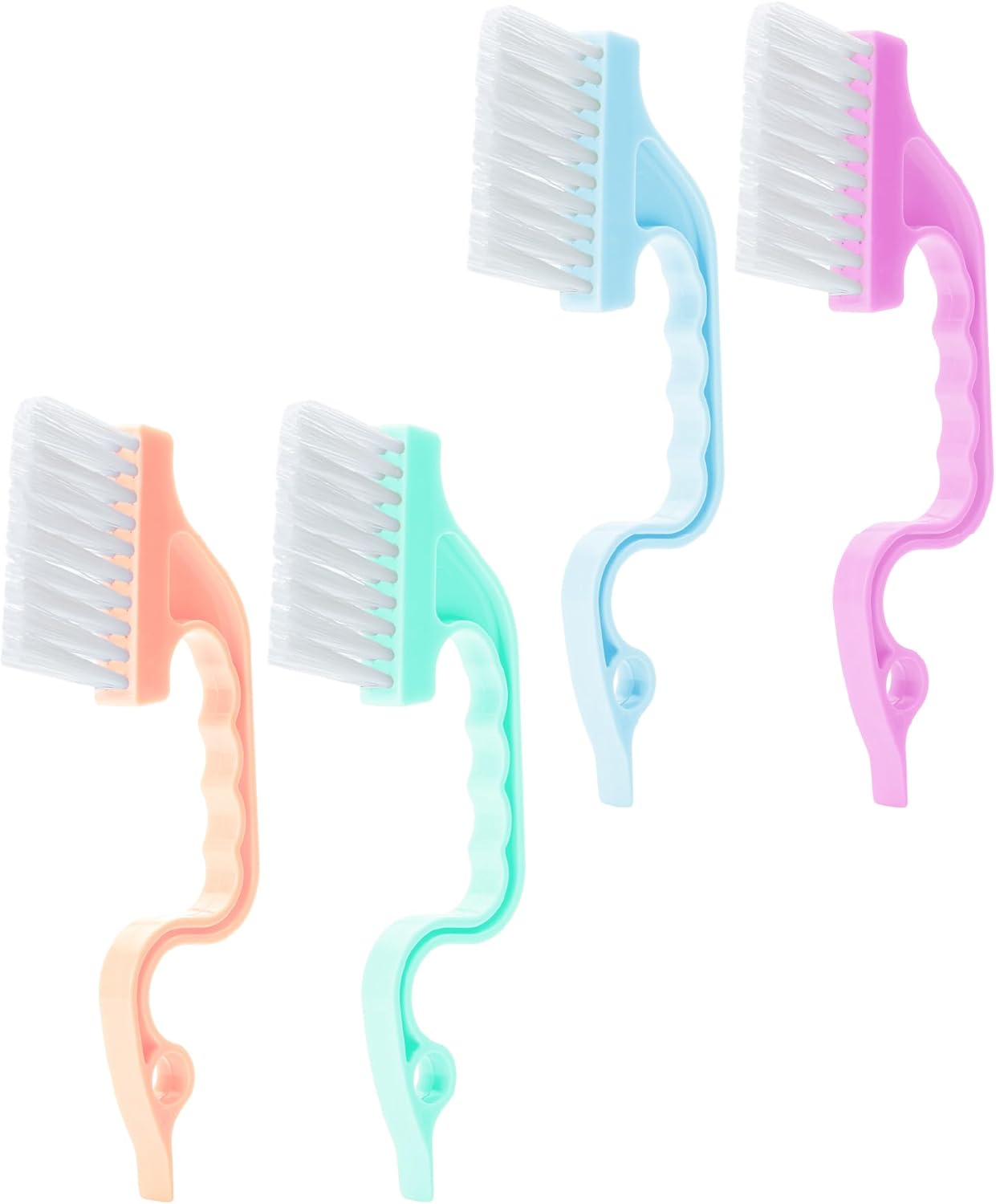 Slick- Window Track Cleaning Brush, 2 Pack, Blue Ergonomic Handle, Built-in Scraper, Multipurpose, Window Track Cleaning Tools