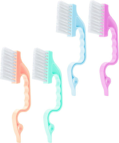 Slick- Window Track Cleaning Brush, 2 Pack, Blue Ergonomic Handle, Built-in Scraper, Multipurpose, Window Track Cleaning Tools