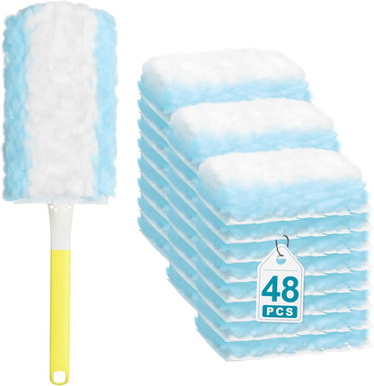 JOYMOOP Scented Telescopic Duster kit, 3FT Extendable Handle (Yellow) + 24 Yellow Refills for Swiffer Feather Duster,Easy Cleaning for Ceilings, Ceiling Fans, Blinds, Vents & Shelves