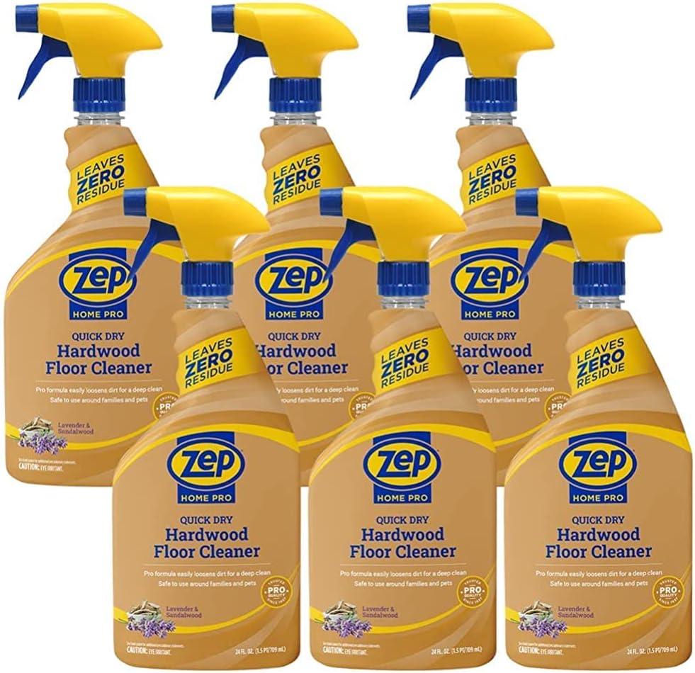Zep Home Pro Quick Dry Hardwood Floor Cleaner - 24 Fl. Oz. - R49906 - Pro Trusted Cleaning Power: Now in Refreshing Scents and Family Friendly Formulas (6)