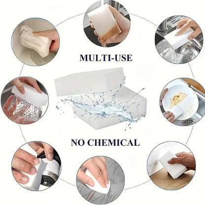 Magic Sponge Eraser Bulk Melamine Sponge Foam Cleaning Pads Multi Surface Household Cleaning Kitchen and Dish - Pack of 10