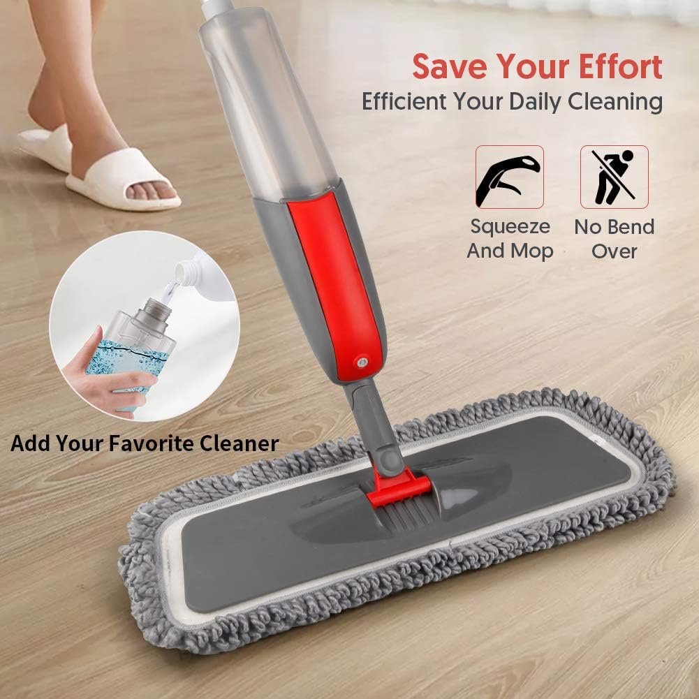 Spray Mops for Floor Cleaning: MEXERRIS Wet Mop with 3 Washable Pads for Swiffer Powermop - Floor Mop with Refillable Bottle - Home Commercial Dust Mops for Hardwood Laminate Ceramic Tiles