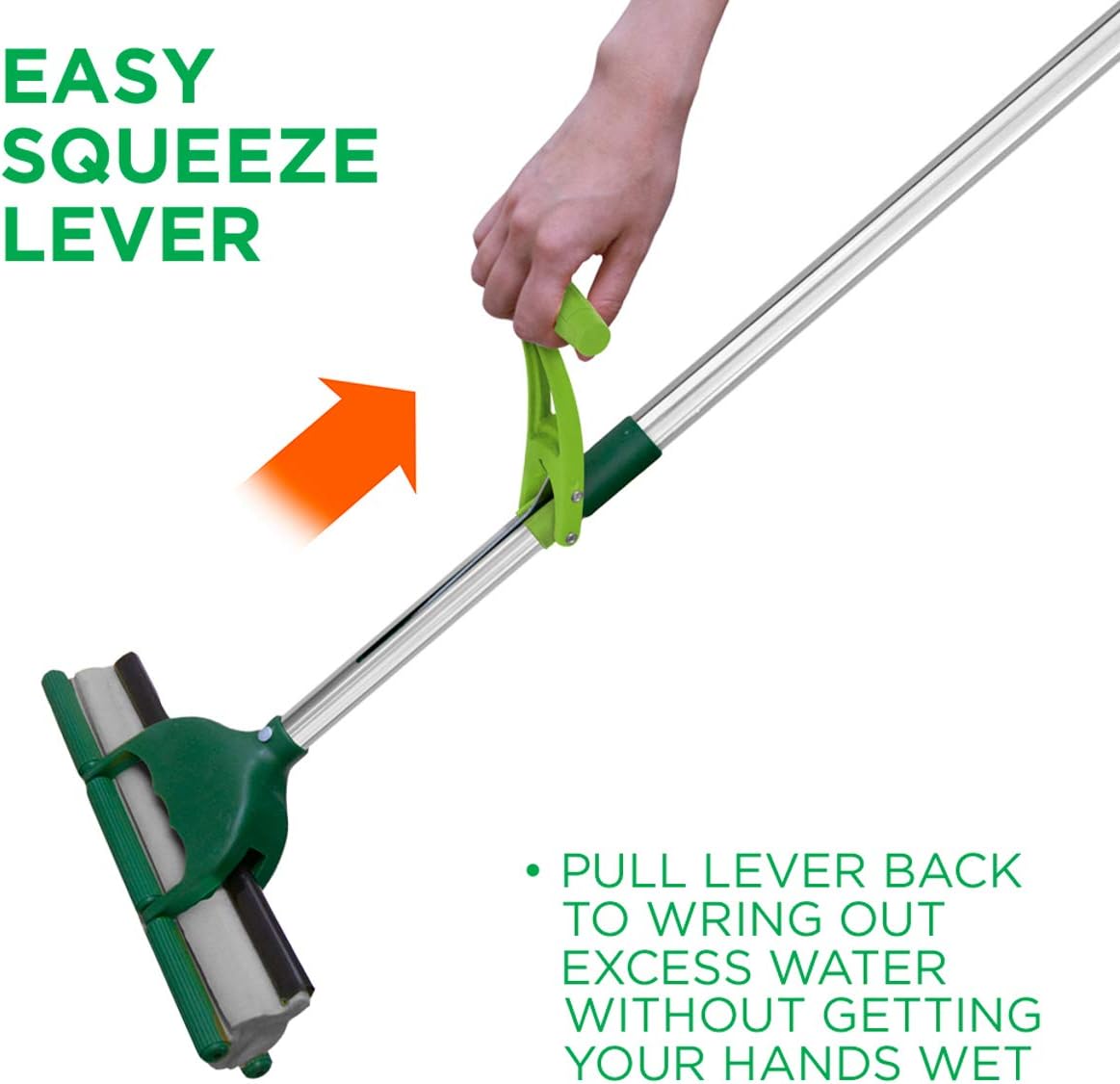 Pine-Sol Microfiber Mop Self Wringing – Easy Squeeze Twist Design for Wet Mopping | Household Cleaning Tool for Tile, Linoleum, Laminate Floors | Extendable Metal Handle