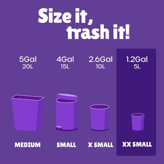 Forid Small Trash Bags for Bathroom - 2.6 Gallon Garbage Bags Unscented,Extra Thick Strong Wastebasket Can Liners for Home Office Bedroom,150 Bags Multi Colored