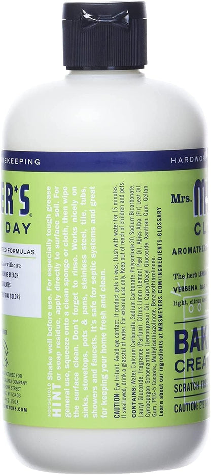 MRS. MEYER'S CLEAN DAY Baking Soda Cream Cleaner, Cuts Grease, Scratch-Free Polish, Lemon Verbena, 16 Fl Oz, Pack of 1