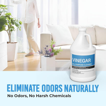 (4 Gallons) - Distilled White Cleaning Vinegar 6% Acidity - Multi-Purpose Household Surface Cleaner, Safe for Laundry