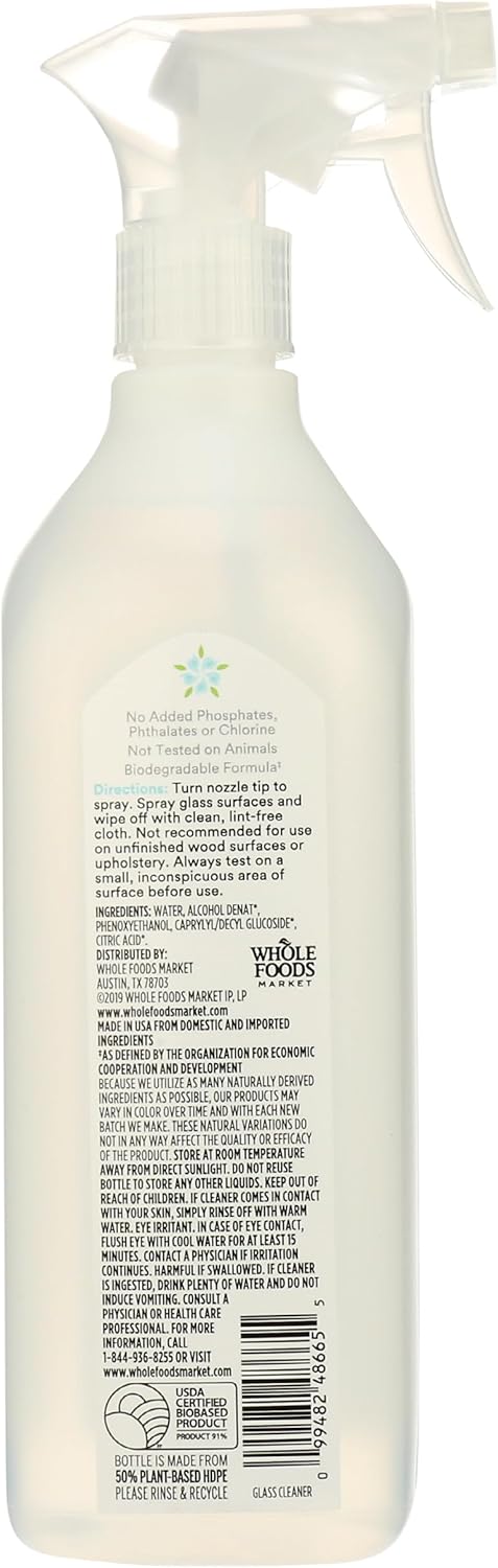 365 by Whole Foods Market, Glass Cleaner, Unscented, 26 Fl Oz