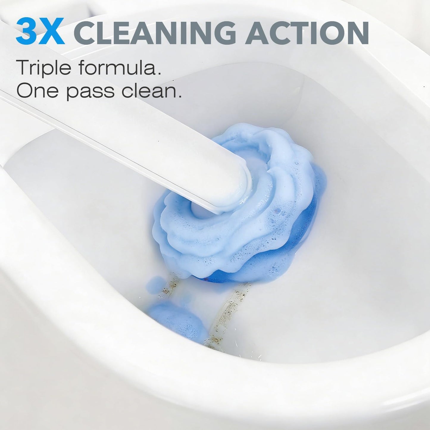 Disposable Toilet Brush & Wand Starter Kit, Wall-Mounted Auto-Closing Caddy with 30 Refills, Deep Cleaning System with Pre-Loaded Scrubber for Rust & Hard Water, Mess-Free Modern Design