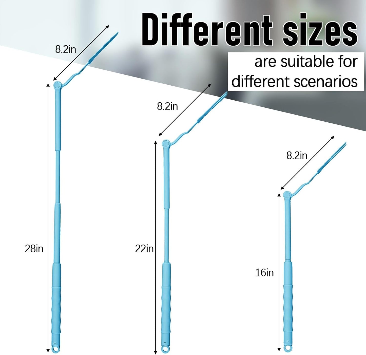 Colingmill 12 Pcs 3 ft Replacement Handles Compatible with Duster Refills, Extendable Long Extended Handle Only, Adjustable Length for Ceiling Fans, Blinds, Shelves, Windows (White)