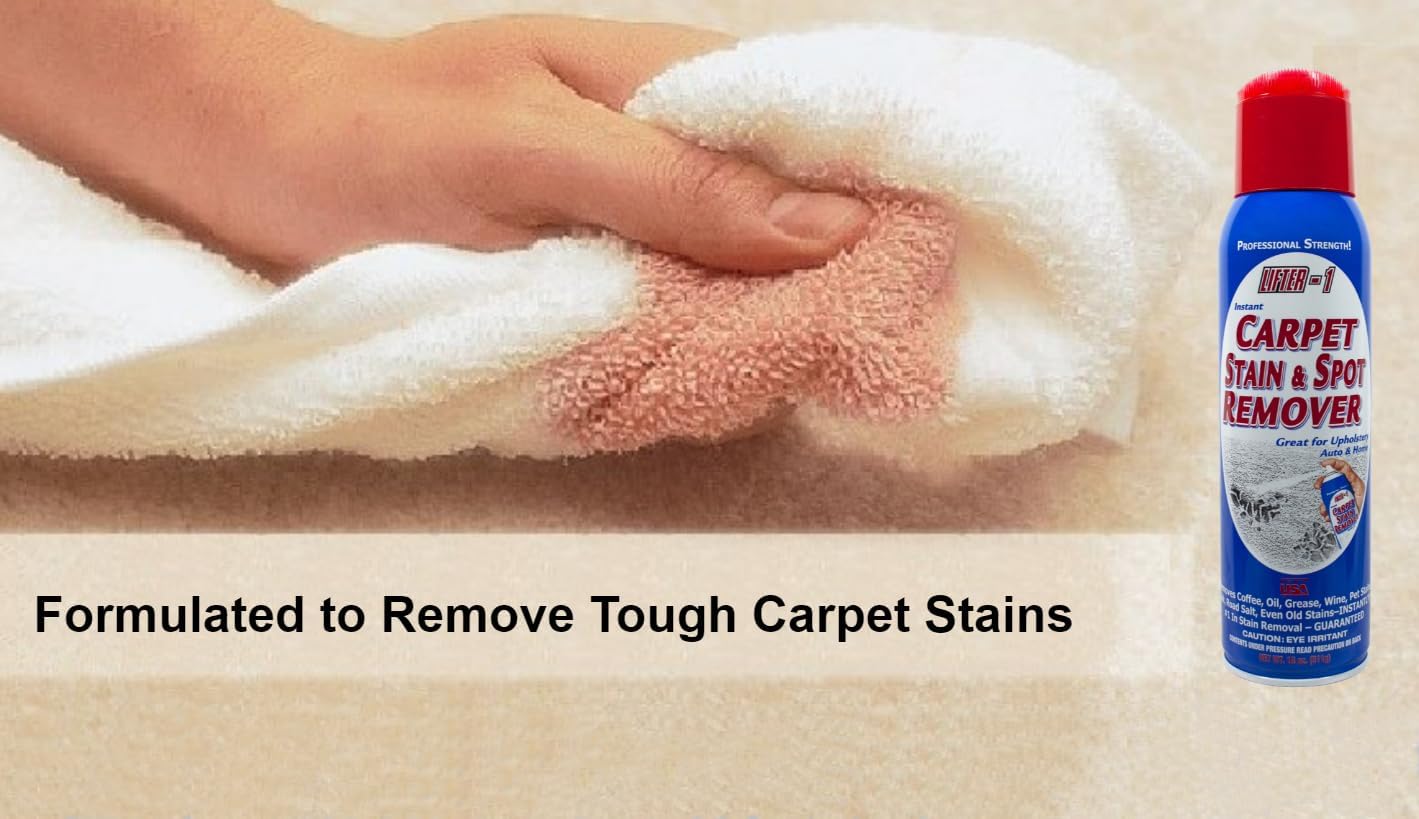 Carpet Spot Remover, Stain and Red wine Remover and Spot Treatment for Oil, Grease, Urine, Cleaning Performance for Rugs, Upholstery, Fabrics Pack of 1