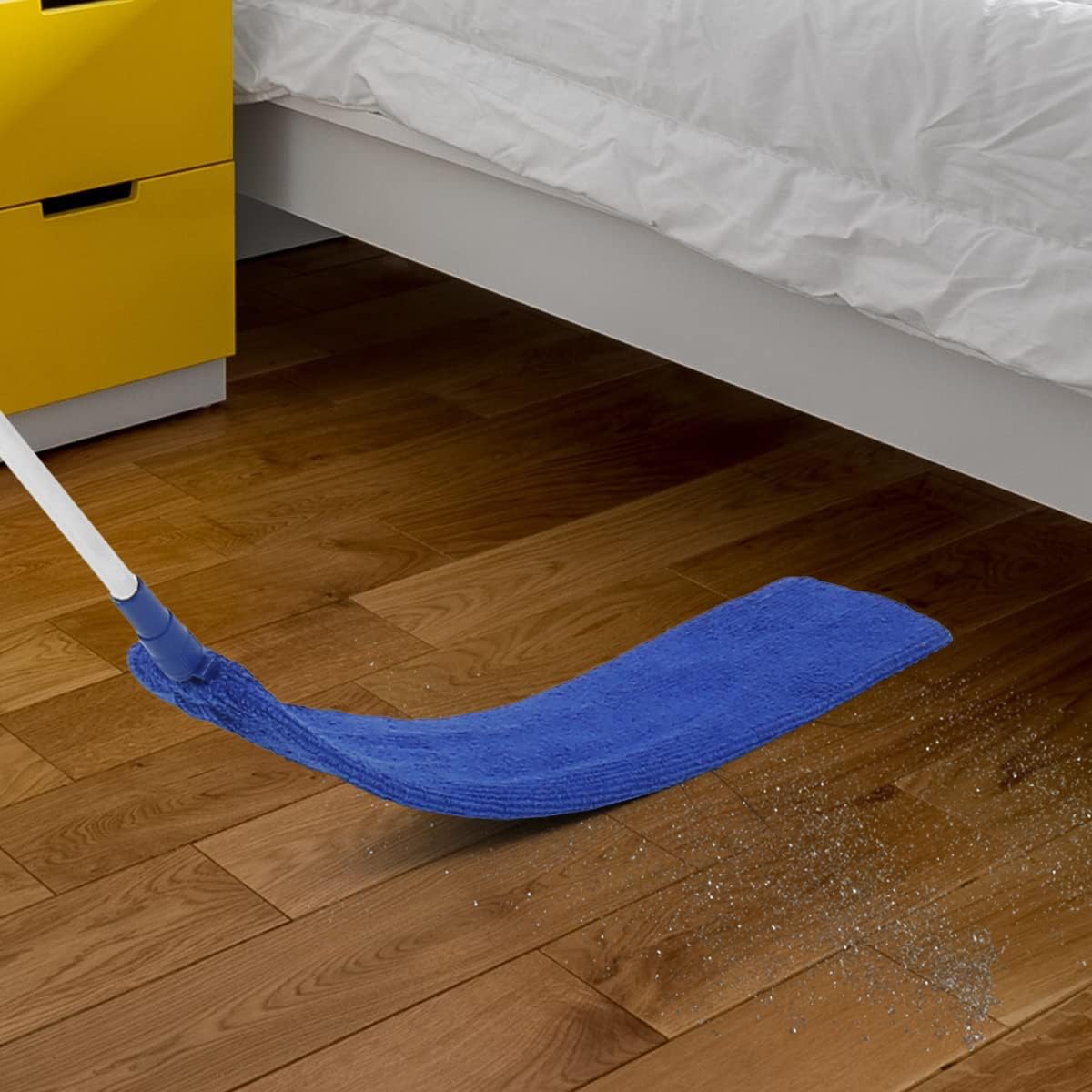 Gap Dust Cleaner Retractable Microfiber Gap Dust Brush Flexible Long Flat Gap Duster with Extendable Pole and Cloth Cover for Sofa Bed Furniture Bottom Ceiling Fan Blinds(Grey)