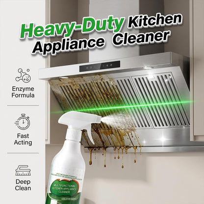 Kitchen Cleaner Spray, Heavy Duty Oil Stain Remover, Multi-Purpose Household Cleaner for Cooktop, Oven, Stove, Range Hood, Fast Grease Cleaning, 100ml/3.38 Fl.Oz (2)