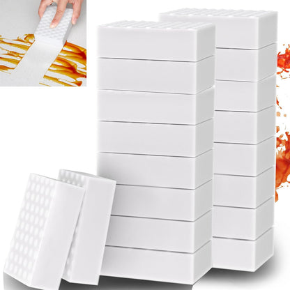 Magic Erasers Sponge, 100 Pack Extra Premium Melamine Sponge Foam Cleaning Pads in Bulk, Non-Scratch Scrub Sponge, Household Cleaning Kitchen Dish Sponges (White)