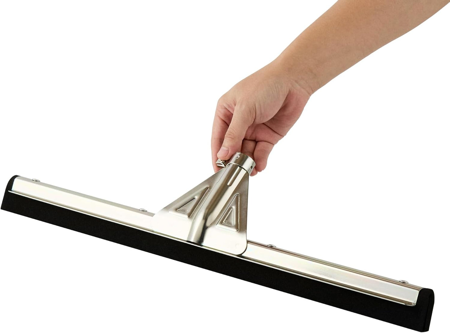 Restaurantware-SQUEEGEE ONLY: Clean Tek Professional 29.92 Inch Floor Squeegee, 1 Broom With Double Rubber Blade - Handle Sold Separately, Heavy-Duty, Steel Wiper For Concrete Floor