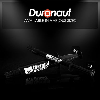 Thermal Grizzly - Duronaut - 6 Gram - Enhanced Durability & High Performance Thermal Paste - for Maximum Conductivity While Overclocking CPU/GPU/PS4/PS5/Xbox with 12 Cleaning Wipes 6 Wet & 6 Dry