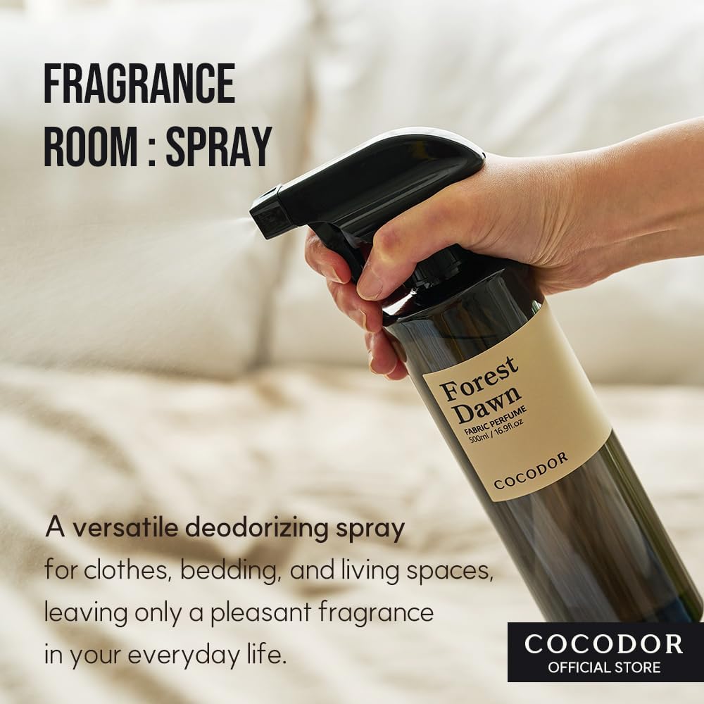 COCODOR Fragrance Room Spray/Black Cherry / 16.9oz(500ml)/ Made with Essential Oils, scented room closet fabric odor eliminator spray