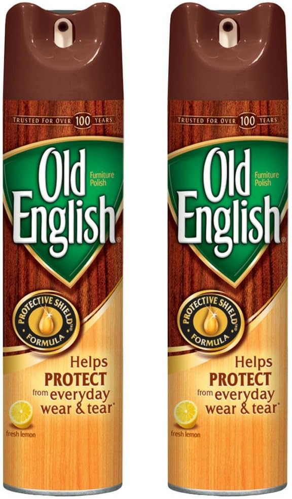 Old English Aerosol Wood Protector & Cleaner, Fresh Lemon (Pack of 2)