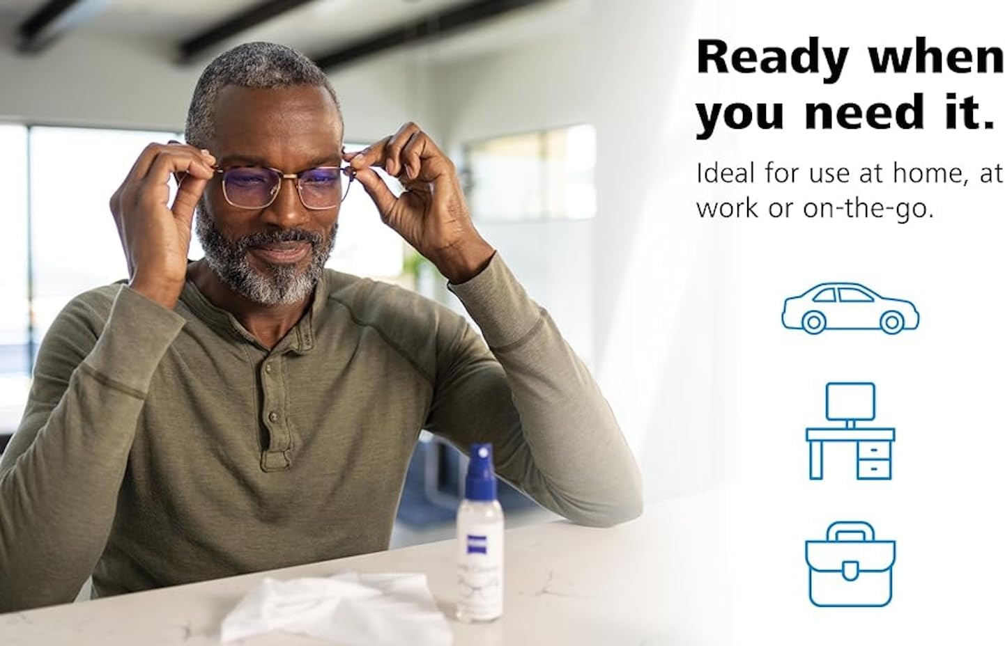 ZEISS Lens Care Pack – 2x 8oz Streak-Free Lens Spray and Microfiber Cloths for Eyeglasses and Optics