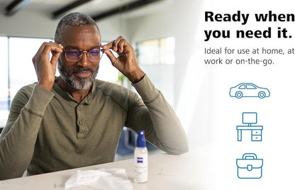 ZEISS Lens Care Pack – 2x 8oz Streak-Free Lens Spray and Microfiber Cloths for Eyeglasses and Optics