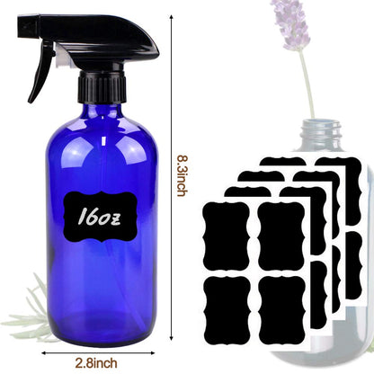 Bontip Glass Spray Bottle, Amber Glass Spray Bottle Set & Accessories Refillable for Plants Window Cleaners Aromatherapy Facial Hydration Watering Flowers Hair Care (2 Pack/16 oz) (Amber)