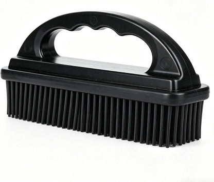 Rubber Pet Hair Removal Brush Lint & Cat Dog Hair Remover Brush Pet Silicone Lint and Debris Remover for Cleaning, Grooming, Home,Black