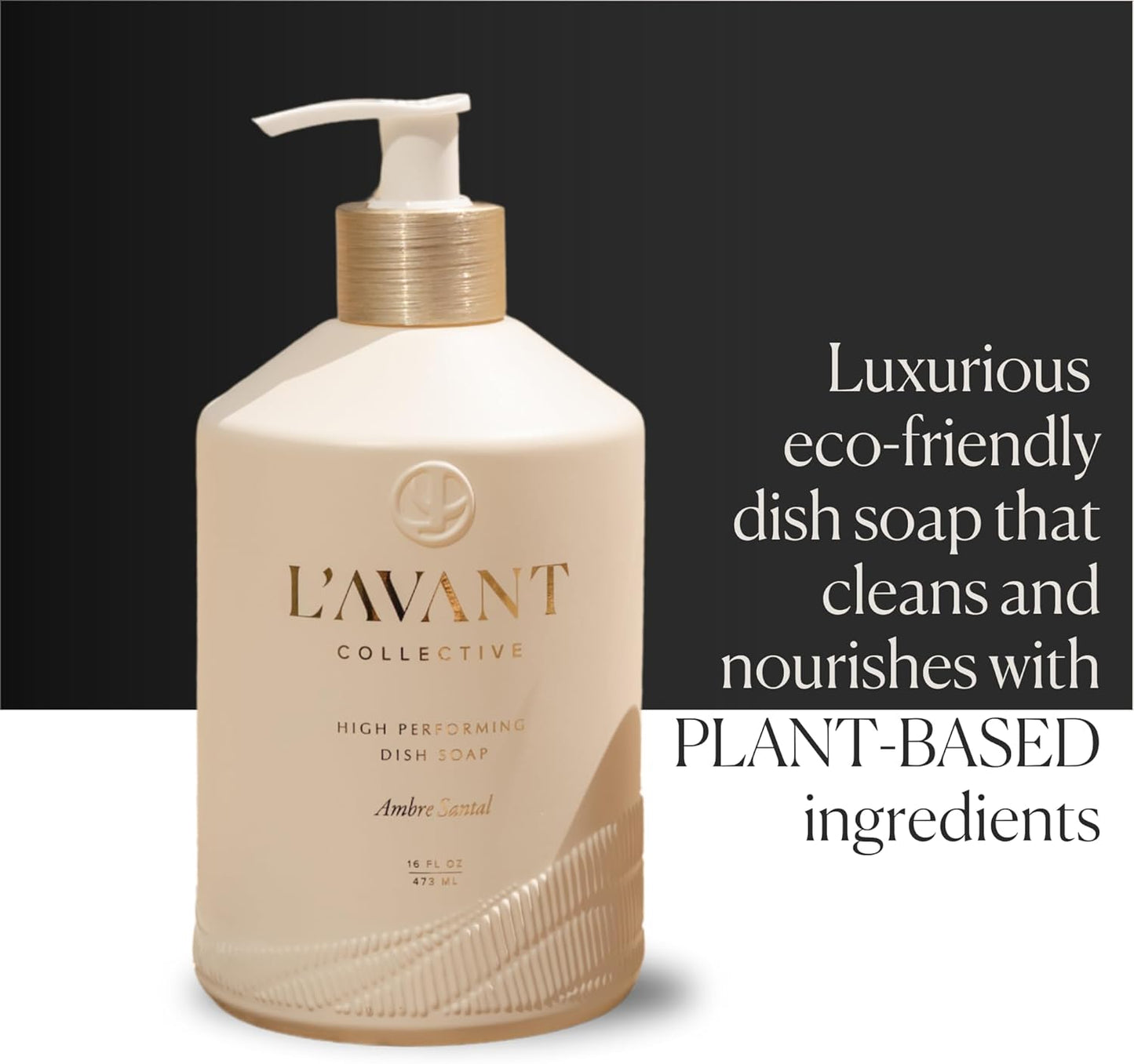 L'AVANT Collective High Performing Dish Soap Refill | Plant-Based Ingredients & High Performing Formula | Notes of Bergamot, Orange Blossom, Amber, Cedar | Blushed Bergamot Scent 32oz